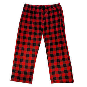 #followme Red Black Buffalo Check Fleece Lounge Pants Mens Size 3X